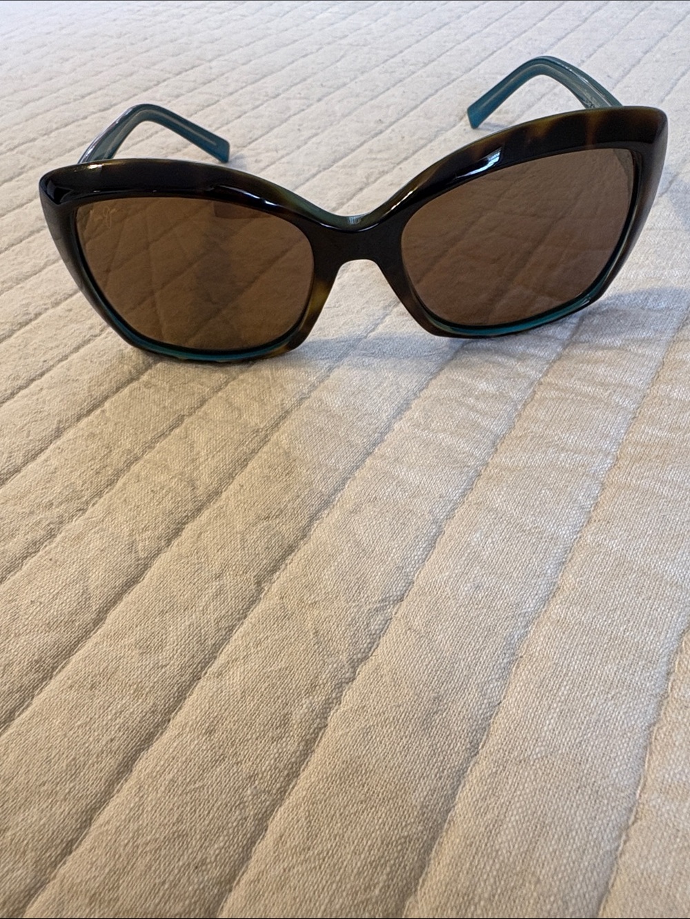 Maui Jim Italy Women's Orchid MJ735 56-18-140 Tortoise/turquoise/polarized lense